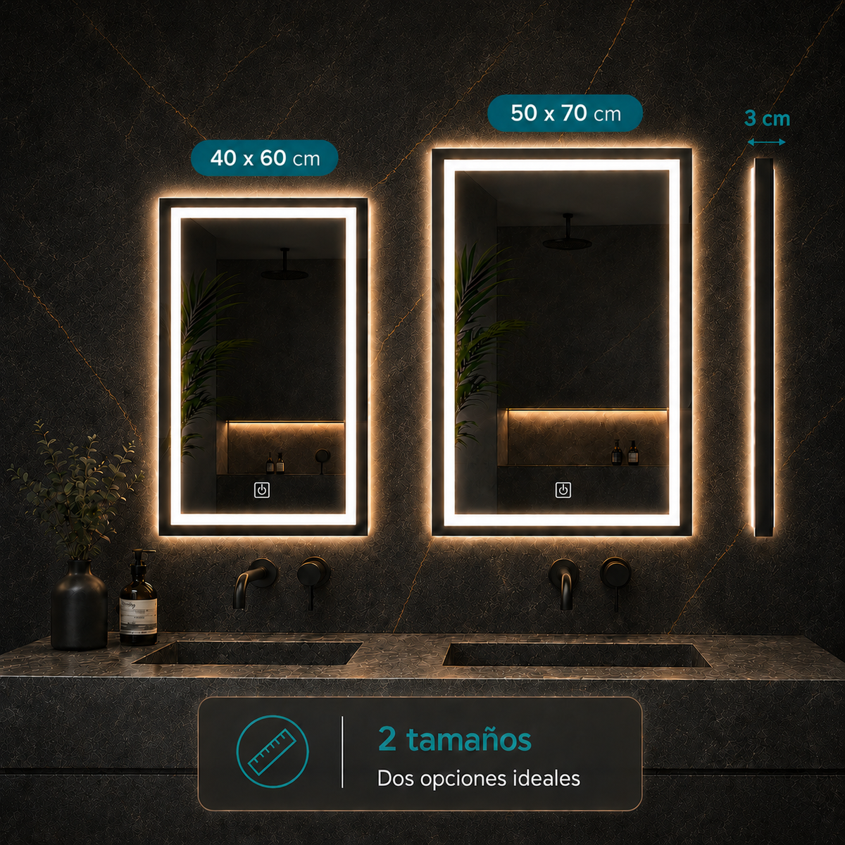 Espejo Luz Led Premium